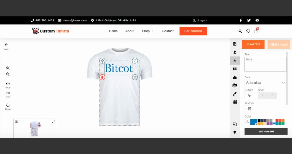 Designing the T shirt