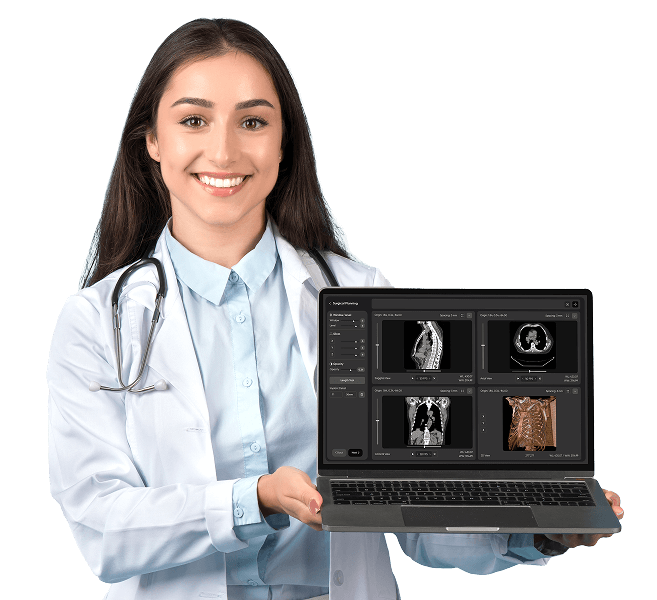 woman doctor presenting laptop screen online healthcare 1 1